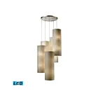 Suspendu LED ELK Home Fabric Cylinders Configurable 20160-20R-LED 190W 20 lumières nickel satiné