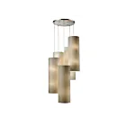 Suspendu ELK Home Fabric Cylinders Configurable 20160-20R 2000W 20 lumières nickel satiné