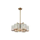 ELK Home 21113-7 Compartir 420W 7-Lumières Laiton satiné Lustre