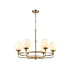 ELK Home 30146-6 Beverly Hills 360W 6-Lumières Laiton satiné Lustre