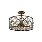 Plafoneir semi encastré ELK Home Armand 31092-4 240W 4 lumières bronze patiné