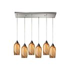 Suspendu multiple ELK Home Sandstone Configurable 31137-6RC 600W 6 lumières nickel satiné