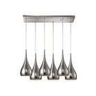 Suspendu multiple ELK Home Lindsey Configurable 31341-6RC-SN 600W 6 lumières nickel satiné