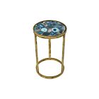 Table d'appoint Krete ELK Home 3138-291 agate bleue