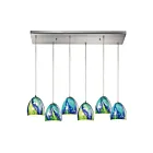 Suspendu multiple ELK Home Colorwave Configurable 31445-6RC-TB 360W 6 lumières nickel satiné
