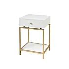 Table d'appoint Clancy ELK Home 3169-143 blanc