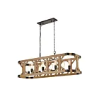 Chandelier linéaire ELK Home Structure 33324-8 480W 8 lumières chêne moyen
