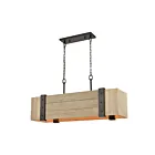 Chandelier linéaire ELK Home Wooden Crate 33386-5 300W 5 lumières bronze huilé