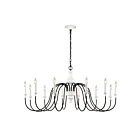 ELK Home 33469-12 Val de Loire 720W 12-Lumières Corail blanc Lustre