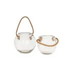 Porte bougie Rusa - lot de 2 ELK Home 404610 naturel