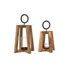 Lanternes Carmel - lot de 2 ELK Home 404689 naturel