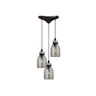 Suspendu multiple ELK Home Danica Configurable 46009-3 300W 3 lumières bronze huilé