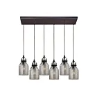 Suspendu multiple ELK Home Danica Configurable 46009-6RC 600W 6 lumières bronze huilé