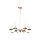ELK Home 46796-6 Wellsley 360W 6-Lumières Laiton bruni Lustre