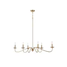 ELK Home 46798-6 Wellsley 360W 6-Lumières Laiton bruni Lustre