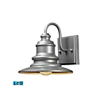 Applique murale d'extérieur LED ELK Home Marina 47020-1-LED 9.5W 1 lumière argent mat