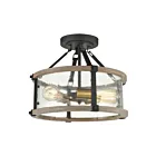Plafoneir semi encastré ELK Home Geringer 47286-3 180W 3 lumières charbon