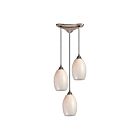 Suspendu multiple ELK Home Mulinello Configurable 517-3WS 180W 3 lumières nickel satiné
