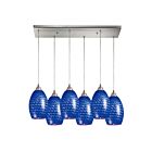 Suspendu multiple ELK Home Mulinello Configurable 517-6RC-S 600W 6 lumières nickel satiné