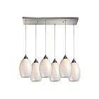 Suspendu multiple ELK Home Mulinello Configurable 517-6RC-WS 600W 6 lumières nickel satiné