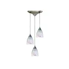 Suspendu multiple ELK Home Pierra Configurable 527-3CR 180W 3 lumières nickel satiné