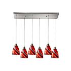 Suspendu multiple ELK Home Pierra Configurable 527-6RC-CY 600W 6 lumières nickel satiné