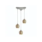 Suspendu multiple ELK Home Fusion 528-3GLD 180W 3 lumières nickel satiné