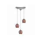 Suspendu multiple ELK Home Fusion 528-3MLT 180W 3 lumières nickel satiné