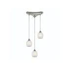 Suspendu multiple ELK Home Fusion 528-3WHT 180W 3 lumières nickel satiné