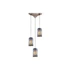 Suspendu multiple ELK Home Molten Configurable 544-3MO 180W 3 lumières nickel satiné