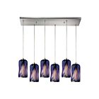 Suspendu multiple ELK Home Molten Configurable 544-6RC-MO 600W 6 lumières nickel satiné