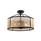 Plafoneir semi encastré ELK Home Diffusion 57024-3 300W 3 lumières bronze huilé