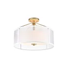 Plafoneir semi encastré ELK Home Diffusion 57034-3 300W 3 lumières argent vieilli