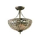 Plafoneir semi encastré ELK Home Elizabethan 5964-3 180W 3 lumières bronze foncé