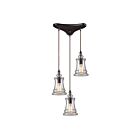 Suspendu ELK Home Menlow Park Configurable 60042-3 180W 3 lumières bronze huilé