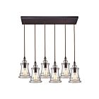 Suspendu ELK Home Menlow Park Configurable 60042-6RC 360W 6 lumières bronze huilé
