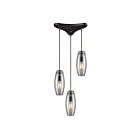 Suspendu ELK Home Menlow Park Configurable 60044-3 180W 3 lumières bronze huilé