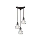Suspendu ELK Home Menlow Park Configurable 60047-3 300W 3 lumières bronze huilé