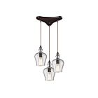 Suspendu ELK Home Menlow Park Configurable 60066-3 180W 3 lumières bronze huilé