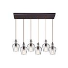 Suspendu ELK Home Menlow Park Configurable 60066-6RC 360W 6 lumières bronze huilé