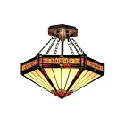 Plafoneir semi encastré ELK Home Filigree 621-AB 225W 3 lumières bronze vieilli