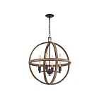 ELK Home 63065-4 Natural Rope 240W 4-Lumières Bronze huilé Lustre