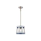 Suspendu ELK Home White Burlap 63116-1 60W 1 lumière océan bleu
