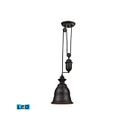 LED Mini Suspendu ELK Home Farmhouse 65070-1-LED 9.5W 1 lumière bronze huilé