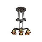 ELK Home 65154-6 Torque 360W 6-Lumières Rouille vintage Lustre