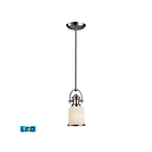 LED Mini Suspendu ELK Home Brooksdale 66161-1-LED 9.5W 1 lumière nickel satiné