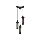 Suspendu multiple ELK Home Fulton Configurable 66325-3 180W 3 lumières bronze huilé