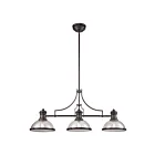 Chandelier linéaire ELK Home Chadwick 66535-3 300W 3 lumières bronze huilé