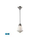 LED Mini Suspendu ELK Home Schoolhouse 69029-1-LED 9.5W 1 lumière nickel satiné