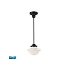LED Mini Suspendu ELK Home Schoolhouse 69052-1-LED 9.5W 1 lumière bronze huilé
